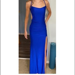La femme 28296 Royal Blue Prom Dress